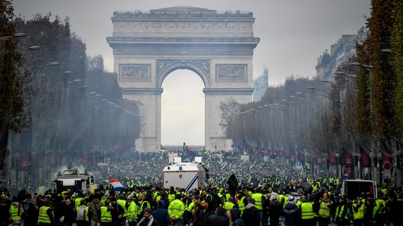 Yellow Vest Movement in Paris-manif