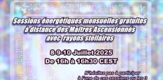 Sessions énergétiques gratuites du 8 au 10 Juillet+Méditations de la Pleine Lune