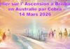 NOTES OFFICIELLES Atelier«Ascension»de Cobra à Brisbane/Australie 14 Mars 2026(Projet Premier Contact privé/individuel « Contact Dish », Activités des Pléiadiens et des Etres de Sirius,Nouveau Paradis/Nouvelle Terre, Pierres Opales/Emeraudes, Ligne de Temps Dorée, Mantra pour entrer en connexion avec le Soi Supérieur / l’âme, Situation Planétaire, Processus de Manifestations, Energies/Lieux énergétiques…)