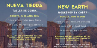 NOTES OFFICIELLES: Atelier »NOUVELLE TERRE »de Cobra,Bogota/Colombie 26 Avril 2026(Protocoles d’Abondance, Lignes de Temps Dorées, Connexion à Agartha, Émeraudes, Codes de la Nouvelle Terre, Transmutation des Chakras,Techniques de Manifestation…)