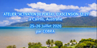 NOTES OFFICIELLES: Atelier »Activation du Portail d’Ascension 12:21″ à Cairns / Australie Juillet 2026(ÉNERGIES LÉMURIE / ATLANTIDE / Nouveau Paradis et Nouvelle TERRE , EVÈNEMENT / PERCÉE PAR COMPRESSION, Nouvelles MÉDITATIONS, ATELIER AUX ÎLES COOK EN NOVEMBRE 2026, PÉRIODE 2025-2032,Réseaux BASES sous-marines et Tunnels souterrains, ENERGIES DES OCÉANS et de la Déesse, RAYONS, Lignes de Temps…)